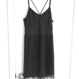 Francesca’s black cocktail dress